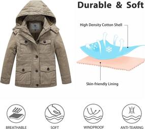 img 1 attached to 🧥 WenVen Boys' Thicken Quilted Cotton Jacket - Ideal Clothing Choice for Jackets & Coats