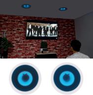 🔊 rockville hc85b-led 8&#34; 700w in-ceiling home theater speakers with blue led lights logo