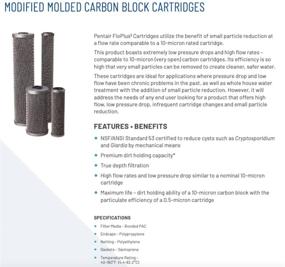 img 1 attached to Pentek FloPlus 10BB Activated Carbon Filter Cartridge