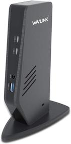 img 4 attached to 🔌 WAVLINK USB 3.0 Universal Laptop Docking Station - Dual 4K@60Hz / Single 5K@60Hz Display, DP/HDMI, Windows Compatible (2xDP 1.2, 2xHDMI 2.0, 5xUSB 3.0, Gigabit Ethernet, Audio)