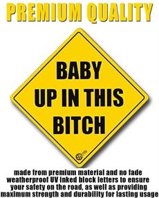 img 3 attached to 👶 VaygWay Baby On Board Car Sticker - Safety Sign Funny Reflective Vehicle Decal - Baby on Board Sticker