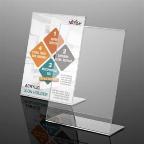 img 3 attached to 📚 Efficiently Showcase Your Brochures with NIUBEE Acrylic Slanted Vertical Stand