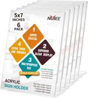 📚 efficiently showcase your brochures with niubee acrylic slanted vertical stand logo