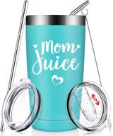 top mom gifts - hilarious christmas birthday gift idea from daughter son children - quirky mother's day surprise for mommy, new mom, wife, sister, ladies - 20oz wine tumbler cup with straw логотип