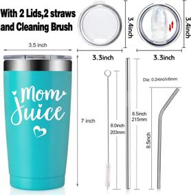 img 2 attached to Top Mom Gifts - Hilarious Christmas Birthday Gift Idea from Daughter Son Children - Quirky Mother's Day Surprise for Mommy, New Mom, Wife, Sister, Ladies - 20oz Wine Tumbler Cup with Straw