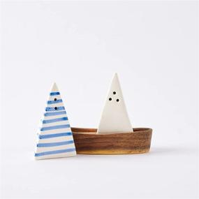 img 1 attached to ⛵ Dark Blue Mud Pie Sailboat Salt and Pepper Shaker