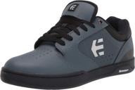 black etnies camber crank skate shoes logo