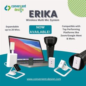 img 3 attached to 🎤 Compact Erika Wireless Mic System: Perfectly Compatible with Smartphones and Laptops, 1/2 Oz Ultra-Tiny Design with 25-Hr Battery Life, 300' Range, Full-Auto Operation, Mag-Attachment, Ideal for Zoom, Teams, YouTube, and Facebook