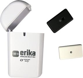 img 4 attached to 🎤 Compact Erika Wireless Mic System: Perfectly Compatible with Smartphones and Laptops, 1/2 Oz Ultra-Tiny Design with 25-Hr Battery Life, 300' Range, Full-Auto Operation, Mag-Attachment, Ideal for Zoom, Teams, YouTube, and Facebook