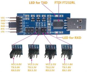 img 3 attached to 🔌 DSD TECH SH-U09C5 Конвертер USB в TTL UART кабель с чипом FTDI: поддержка напряжения 5V 3.3V 2.5V 1.8V TTL