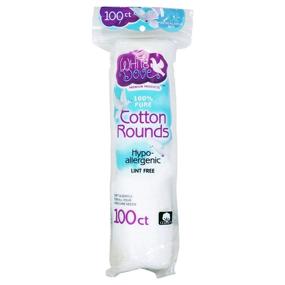 img 2 attached to 🕊️ White Dove Pure Cotton Round Pads, 100 Count (3 Pack)