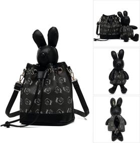 img 2 attached to Scarleton Bunny Drawstring Handbag for Kids - Shoulder Bag, Crossbody, and Tote - H2069