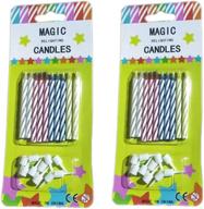 🎉 20pcs magic trick relighting candles: fun and surprising party novelty for kids' birthday cakes - random color selection logo