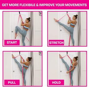 img 1 attached to 🩰 TTolbi Leg Stretcher: Door Stretch Strap for Flexibility and Splits Training: Dance Equipment for Ballet, Cheerleading, and Gymnastics Stretching