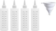 🧴 tovla plastic squeeze squirt bottles with leak-proof white cap (set of 4, 8-oz) – perfect for oil, condiments, dressing, paint, glue, crafts, workshop, and pancake art logo