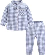 👕 mud kingdom boutique kids pajama set with collared long sleeves - premium sleepwear for girls and boys logo