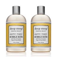 deep steep bubble bath, 17 oz (2-pack), grapefruit bergamot fragrance logo