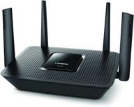 расширенная домашняя связь: беспроводной маршрутизатор linksys tri-band wifi (max-stream ac2200 mu-mimo fast wireless router), чёрный. логотип