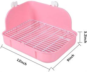 img 3 attached to Corner Rabbit Litter Box - Pink Bunny Small Animal Toilet for Guinea Pig Ferret Rat Rabbit - KNGKILQN