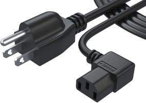 img 4 attached to Extra Long 6 Ft L-Type Power Cord for LCD/LED TVs: Compatible with Vizio, Samsung, Toshiba, Sony, Panasonic, LG, Dell & More - Ideal for Playstation, Xbox, Epson Printer