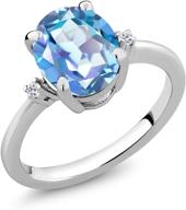 925 sterling silver blue mystic topaz engagement ring - gem stone king jewelry 2.52 cttw (sizes 5, 6, 7, 8, 9) logo