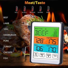 img 1 attached to 🌡️ Wireless Dual Probe Digital Meat Thermometer - Grill Thermometer for Cooking, BBQ, Grilling, Smoking - Indoor Outdoor Thermometer for Grills