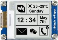 📺 waveshare 1.54 inch e-paper display panel module - 200x200 resolution, 3.3v e-ink electronic screen with spi interface, raspberry pi//nucleo compatible, supporting partial refresh logo