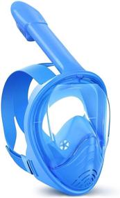 img 4 attached to Greatever 2021: Foldable Full Face Snorkel Mask for Kids with 180° Panoramic View and Detachable Camera Mount - Anti-Leak & Anti-Fog Snorkeling Gear