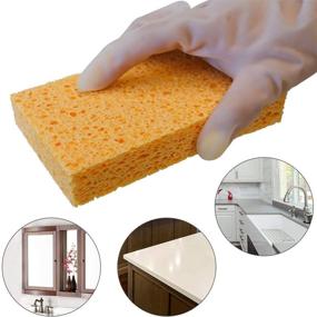 img 1 attached to 🌿 Eco-Friendly Sponge: JK SP-T22 Large Cellulose Handy Sponges for Kitchen, Dish Washing, Car Washing - Natural, Efficient, and Convenient