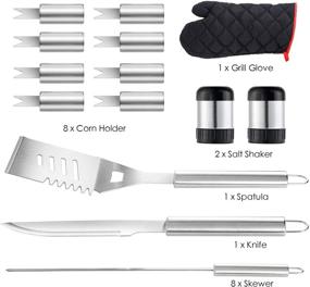 img 2 attached to 🔥 Ohuhu BBQ Grill Accessories Tool Set: 31 PCS Heavy Duty Stainless Steel Barbecue Utensils in Aluminium Case, with Barbecue Claws Set - Ultimate Grilling Tools