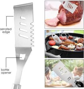 img 1 attached to 🔥 Ohuhu BBQ Grill Accessories Tool Set: 31 PCS Heavy Duty Stainless Steel Barbecue Utensils in Aluminium Case, with Barbecue Claws Set - Ultimate Grilling Tools