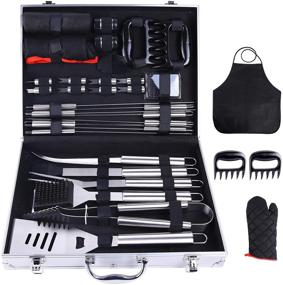 img 4 attached to 🔥 Ohuhu BBQ Grill Accessories Tool Set: 31 PCS Heavy Duty Stainless Steel Barbecue Utensils in Aluminium Case, with Barbecue Claws Set - Ultimate Grilling Tools