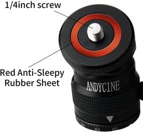 img 2 attached to 📹 ANDYCINE Vlogger Cold Shoe Adapter: 360 Degree Rotation & 90 Degree Vertical Tilt - Angel Aluminum Cold Shoe Stand