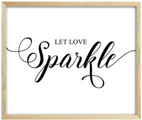 img 2 attached to 💖 Darling Souvenir Love Sparkle Wedding Decor Sign, Calligraphy Print for Sparkling Send Off, Wedding Signage Print for Party