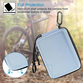 img 1 attached to 📷 Fintie Portable Carry Case for Polaroid OneStep 2 VF Instant Film Camera - Stylish Sky Blue Protective Travel Cover with Adjustable Hand Strap & Metal Hook