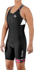 img 1 attached to SLS3 Women's Triathlon Suit - FRT Print, Women's Trisuit with Back Pocket, Anti-Friction Seams Tri Suit for Women, Slim Athletic Fit (No Shelf Bra)