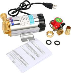 img 3 attached to 💦 Stainless Steel Water Pressure Booster Pump 158 GPH 2800 RPM - Automatic Shower Washing Machine Water Booster Pump 110V- 90W by 9milelake