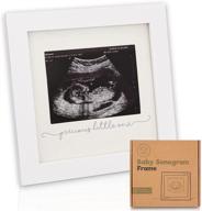 🤰 modern ultrasound frame for mom to be - baby sonogram picture frame - pregnancy announcement photo frames - gender reveal gift for expecting parents - first time dad gifts (alpine white) logo