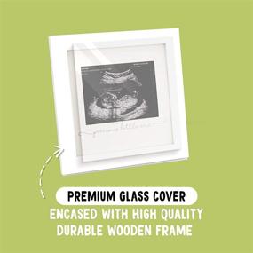 img 1 attached to 🤰 Modern Ultrasound Frame for Mom to Be - Baby Sonogram Picture Frame - Pregnancy Announcement Photo Frames - Gender Reveal Gift for Expecting Parents - First Time Dad Gifts (Alpine White)