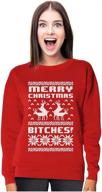 🎄 festive fun: 'it's christmas bitches' humping reindeer sweater style sweatshirt – perfect for women! логотип