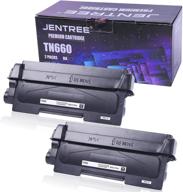 🖨️ jentree tn660 tn-660 tn630 compatible toner cartridge replacement for brother - works with hl-l2360dw, hl-l2740dw, hl-l2540dw, hl-l2720dw, hl-l2305w, hl-l2320d, mfc-l2700dw, hl-l2380dw, hl-l2360d - black (2 pack) logo