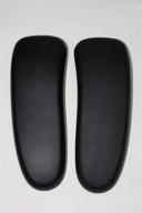 🪑 upgrade your comfort: foamon arm pads - black vinyl for herman miller aeron classic pair logo