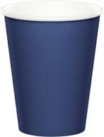 🔵 creative converting 240 count case of touch of color navy paper hot/cold cups logo