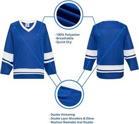 img 3 attached to 🏒 Premium EALER H400 Series Ice Hockey Practice Jersey - Adult and Youth Sizes for Men and Boys