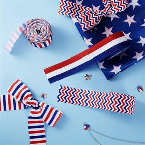 img 1 attached to Striped Grosgrain Patriotic Wrapping Decoration