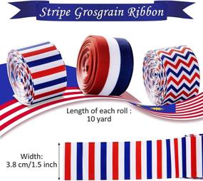 img 3 attached to Striped Grosgrain Patriotic Wrapping Decoration