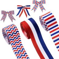 striped grosgrain patriotic wrapping decoration logo