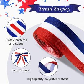 img 2 attached to Striped Grosgrain Patriotic Wrapping Decoration
