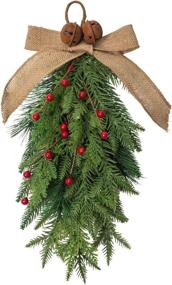 img 4 attached to 🎄 NeoL'artes 16-inch Christmas Front Door Wreath for Home Decoration