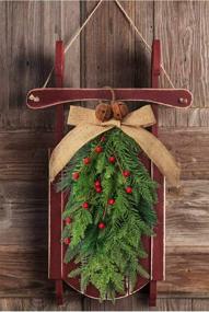 img 1 attached to 🎄 NeoL'artes 16-inch Christmas Front Door Wreath for Home Decoration